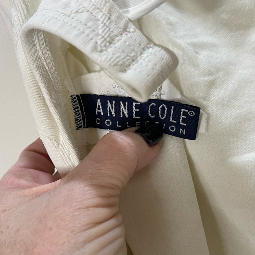 Anne Cole Cream Textured One-Piece Swimsuit - Picture 7 of 9